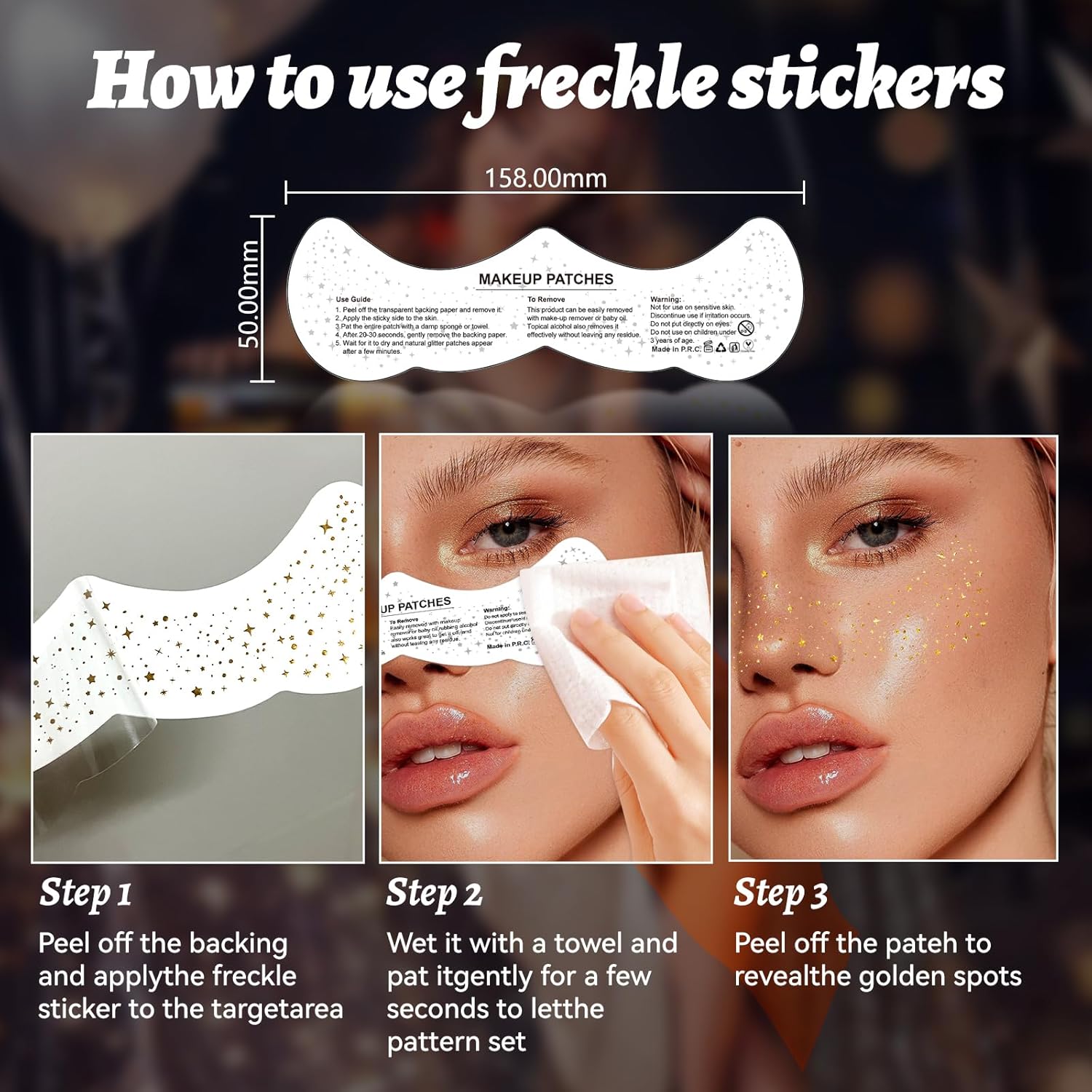 シルバー グリッター そばかす メイクパッチ 12個 斑点 フェイス タトゥー ステッカーセット 一時的な顔 スパークル ステッカー