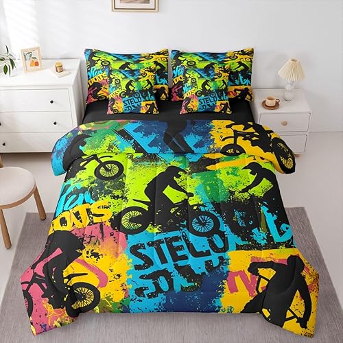 Miniatura 21 de Erosebridal Juego de edredón de 7 piezas con notas musicales de tamaño King, diseño de música giratoria retro, sábanas y fundas de almohada, estilo