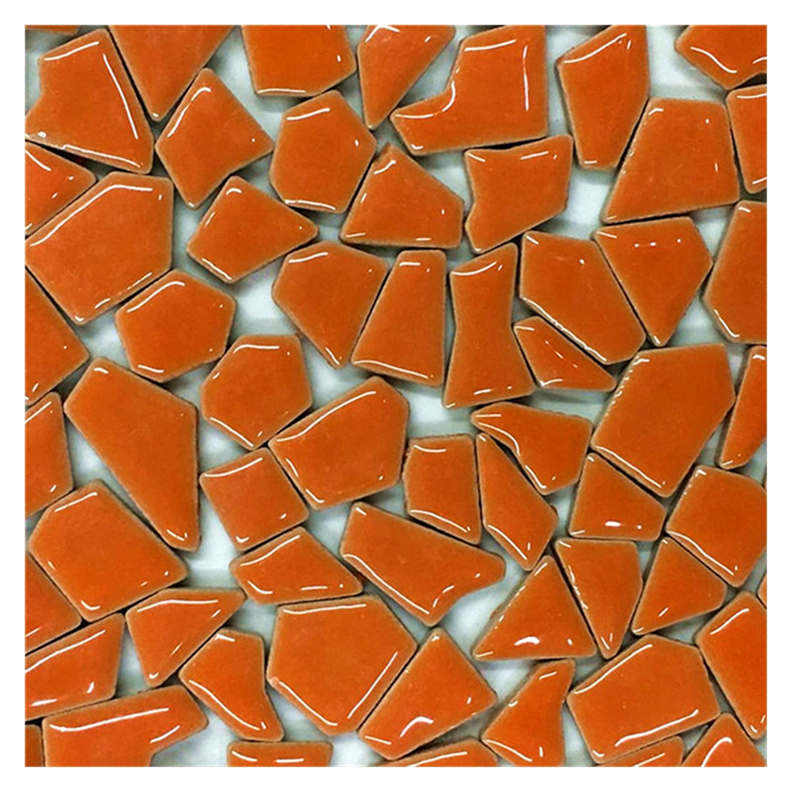 Mosaico, Tessere Mosaico Piastrella a Mosaico in Porcellana 600g Diametro 1-3 cm Diametro 0,4 mm Spessore in Ceramica Mosaico Fai da Te Mestieri mosaici Che Fanno Piastrelle(600g Orange)