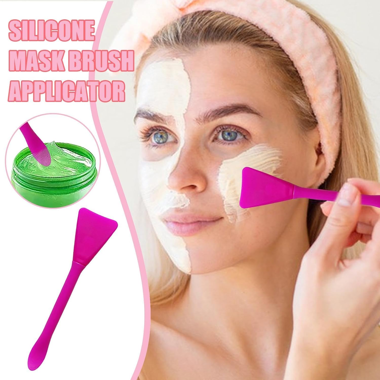 Face Cream Applicator | Double Head Skincare Spatula Face Brush | Flexible Facial Tools, Skin Care Tool, Beauty Tools Accessories for Applying Mud Body Lotion