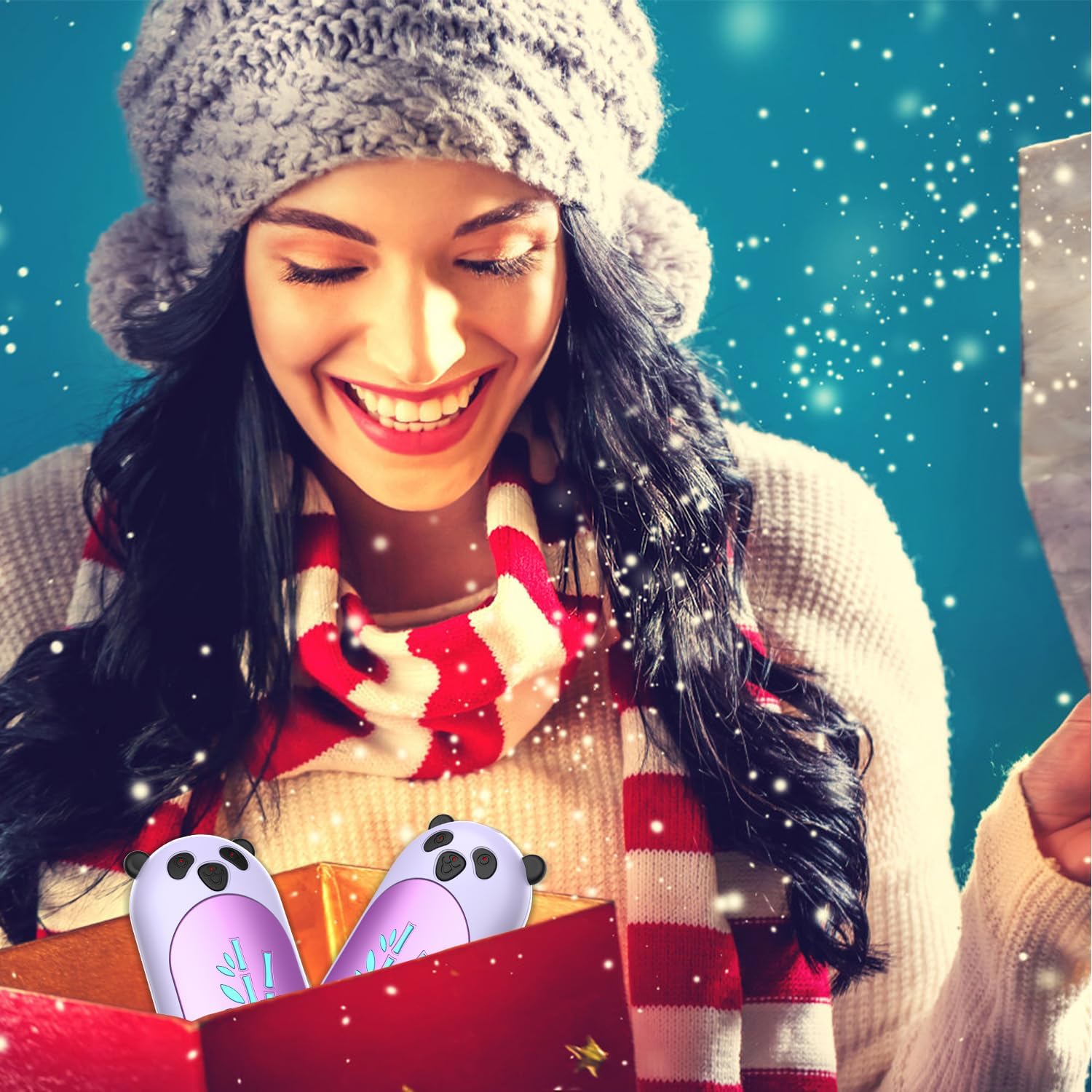Hand Warmer Rechargeable, 6000mAh Portable Electric Handwarmers, Cute Panda Snowman Pocket Heater Christmas Warm Gifts for Golf Hunting Hiking Camping Outdoor Activities - Image 7