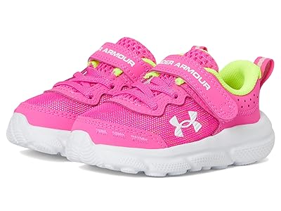 Under Armour Kids Assert 10 Alternate Closure Sneakers (Toddler) Girls Shoes Rebel Pink/High Vis Yellow/White : 10 Toddler M