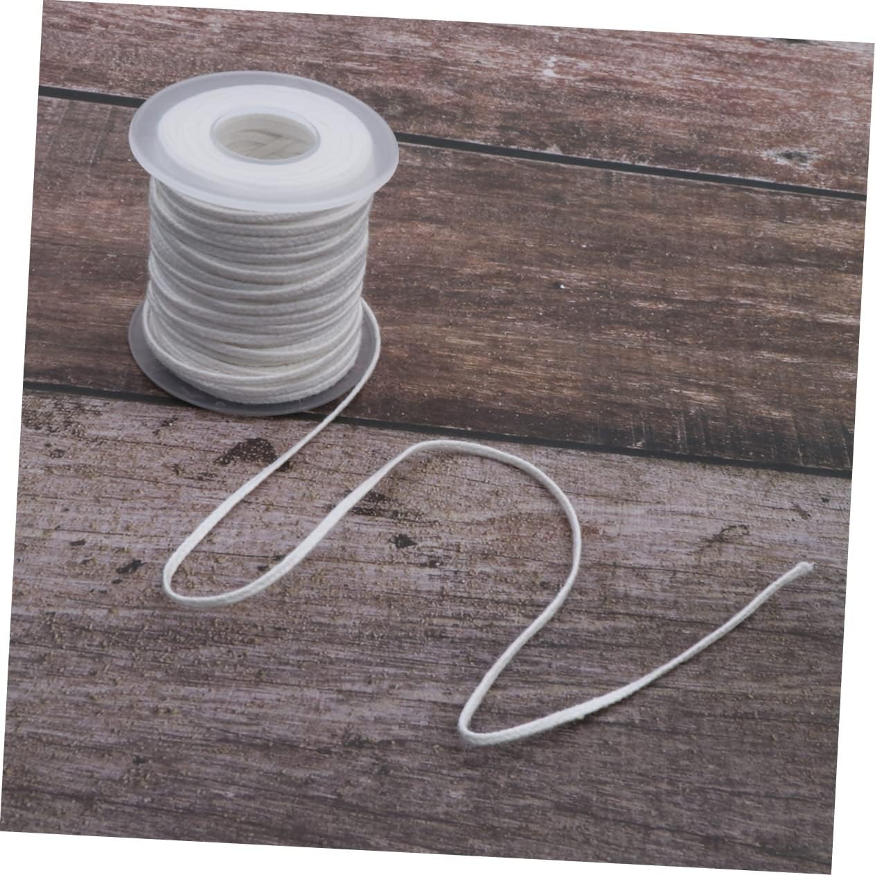 3rolls Cotton Candle Wicks Spool Candle Making Material Pre-Waxed for Pillars and Easy to Strands Smokeless White