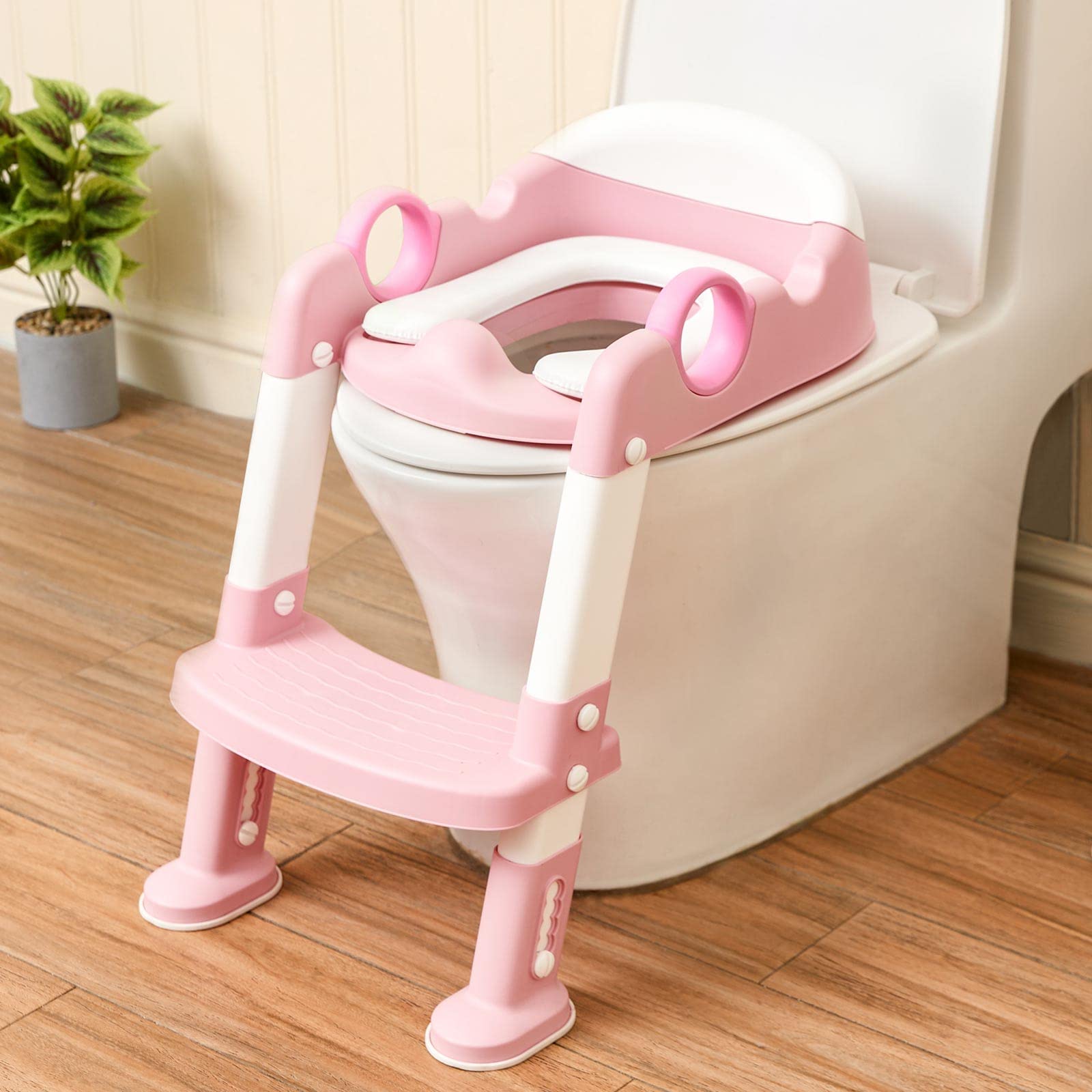 Potty Training Toilet Seat with Step Stool Ladder for Boys and Girls