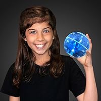 Vista 3 de FlashingBlinkyLights 4" Big Blue Bounce Ball with Flashing LEDs