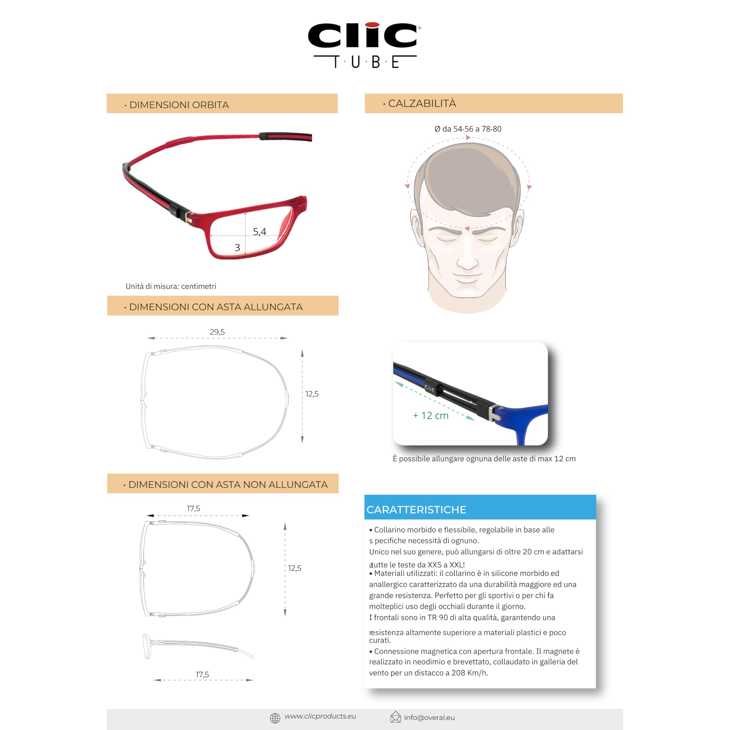CliC Eyewear - Tube Executive - Moka (+3) - Occhiali da lettura con calamita flessibili - Occhiali da lettura uomo/donna - Con Calamita