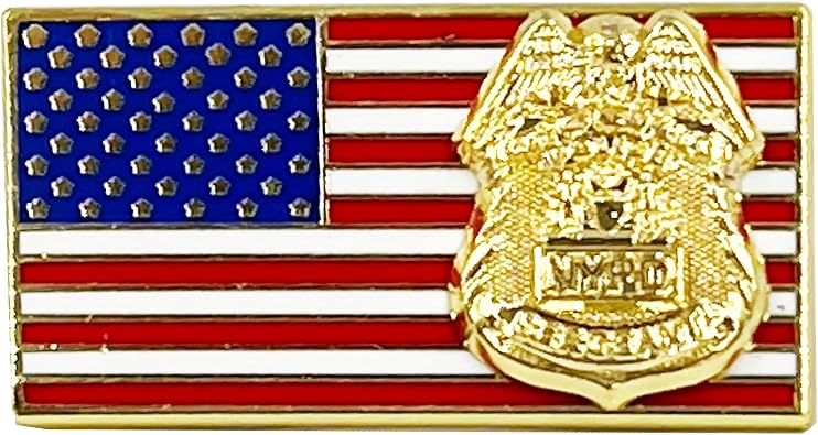 BFP-004 New York Police Department Sergeant American Flag Pin USA NYPD SGT