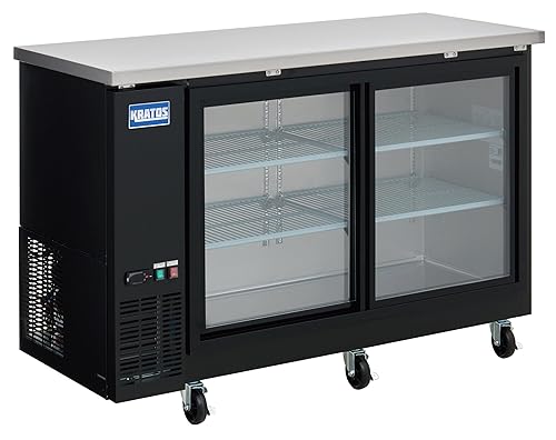 Kratos Commercial 60" Wide Back Bar Refrigerator with Sliding Glass
