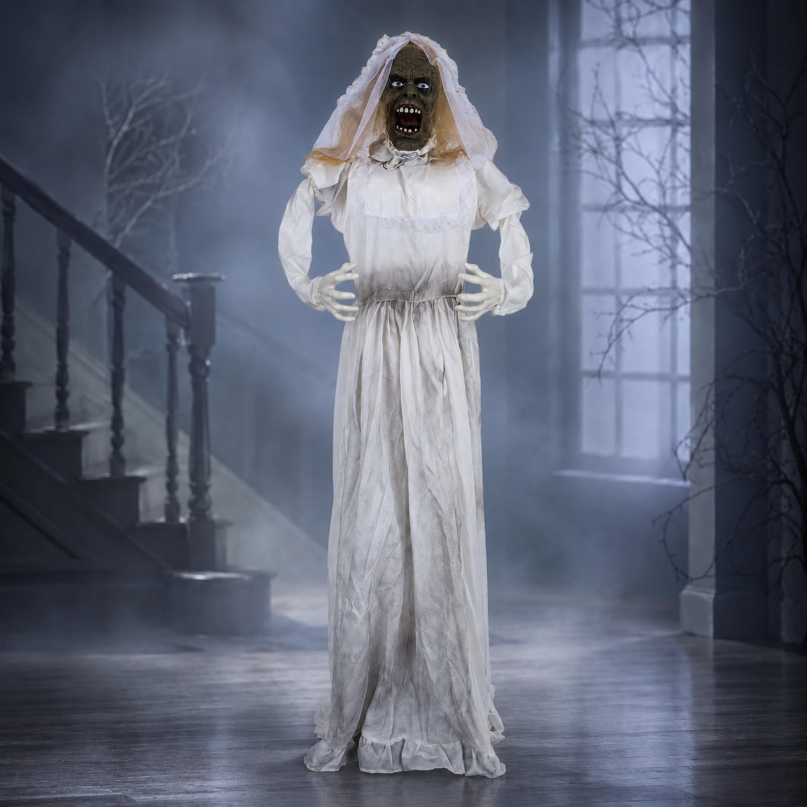 5.5FT Animatronics Ghost Bride Halloween Indoor Outdoor Decorations