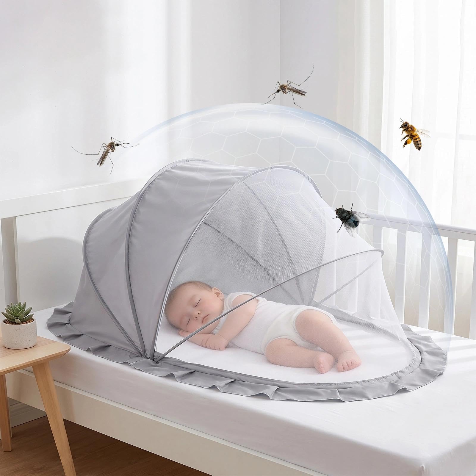 camping babybett XIMEY Faltbares Moskitonetz Baby, Tragbares Moskitonetz Bett, Himmel, Fliegennetz für Kinderbett, Moskitonetz Baby Universal, Insektenschutz für Verwendung in Wohnzimmern, (A, L) Baby Color:Red Blue Mercury High Performance Gear Applications_Set