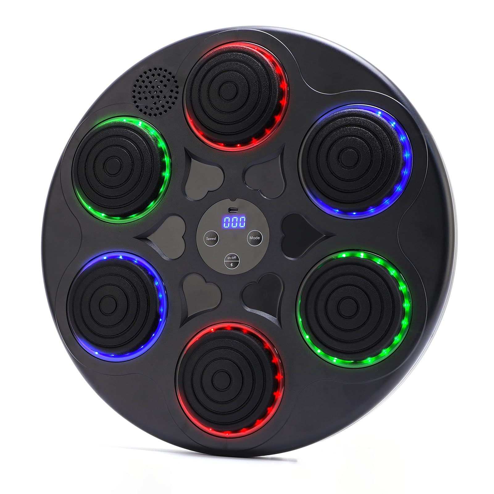 Macchina da boxe musicale per adulti, con musica, montaggio a parete, display LED, modalità 9 velocità, Bluetooth, attrezzatura per allenamento