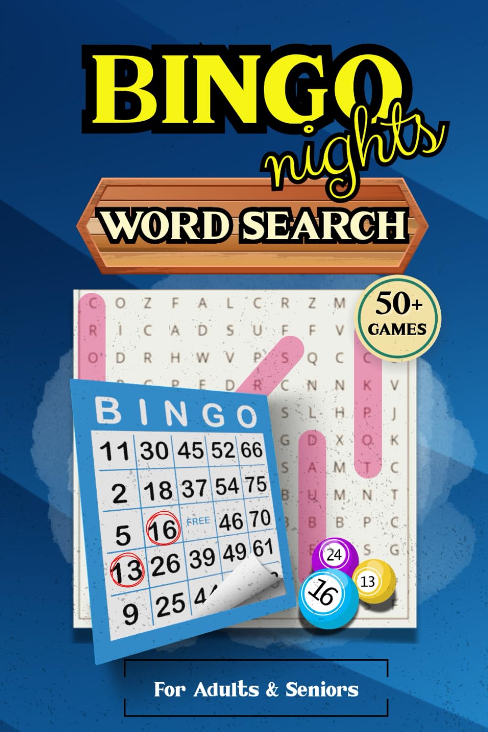 Bingo Nights Word Search: Puzzle Book for Adults & Seniors | Classic Number Games Vocabulary | Social & Relaxing Entertainment | Brain Training | Easy ... | Perfect Gift for Birthdays or Holidays