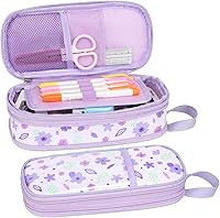 Vista 31 de Estuche para lápices Bagseri para niños - Bonito estuche para lápices para niños, estuche organizador de lápices de gran capacidad para estudiantes