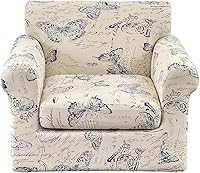 Vista 62 de CRFATOP Fundas para sillas suaves de 2 piezas para perros, fundas elásticas para sillón de 1 plaza, fundas de muebles de sofá lavables con 1 funda