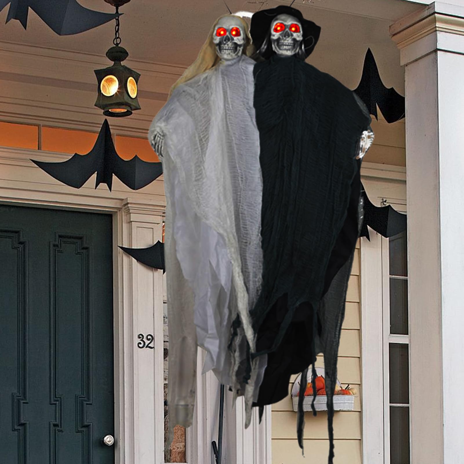 Halloween Dekoracje Szkieletowe Straszny szkielet panny młodej i pana | Halloween Dekoracje Zewnętrzne Do ogrodu, podwórka, tarasu, ganku, balkonu,
