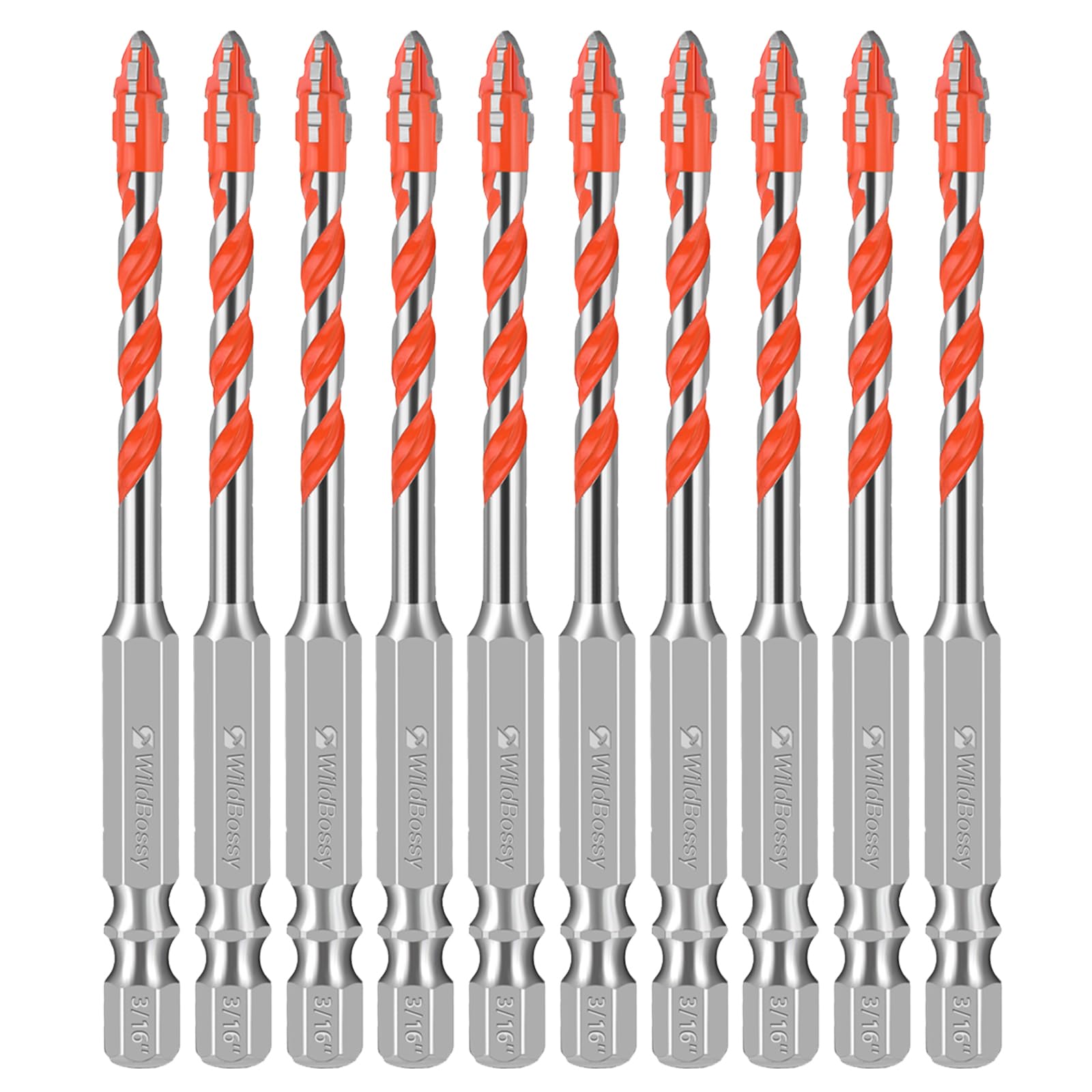 Masonry Drill Bits - 10 Piece Carbide Set -10
