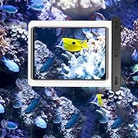 Vista 5 de Funda impermeable universal, bolsa seca para tableta para Samsung Galaxy Tab A8 Android 10.5"/A7 Lite 8.7"/ S6 Lite 10.4"/ S8 11"/ A 10.1/A9+/ Blanco