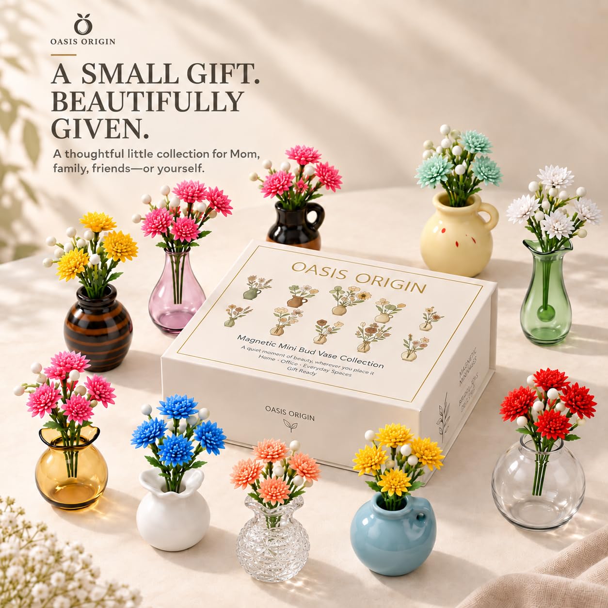 Amazon.com: Oasis Origin Hand-Blown Mini Vase Magnets for Fridge