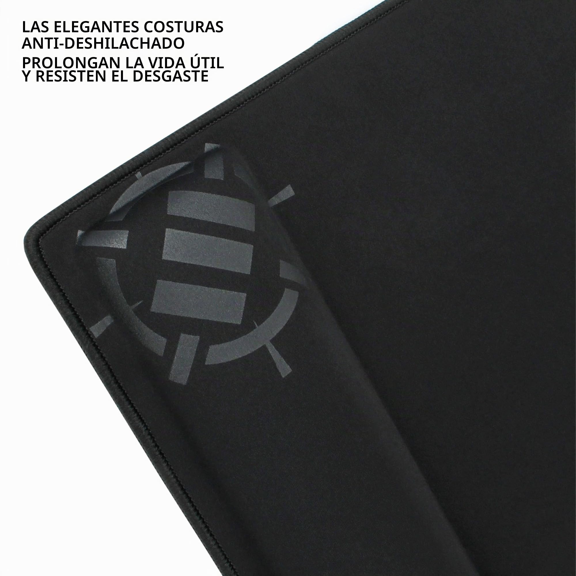 ENHANCE Alfombrilla de Mouse Grande extendida XXL para Juegos con Soporte ergonómico de Espuma viscoelástica (80 x 35 x 2,5 cm), Costuras antideshilachado y Superficie Acolchada Suave (Negro)