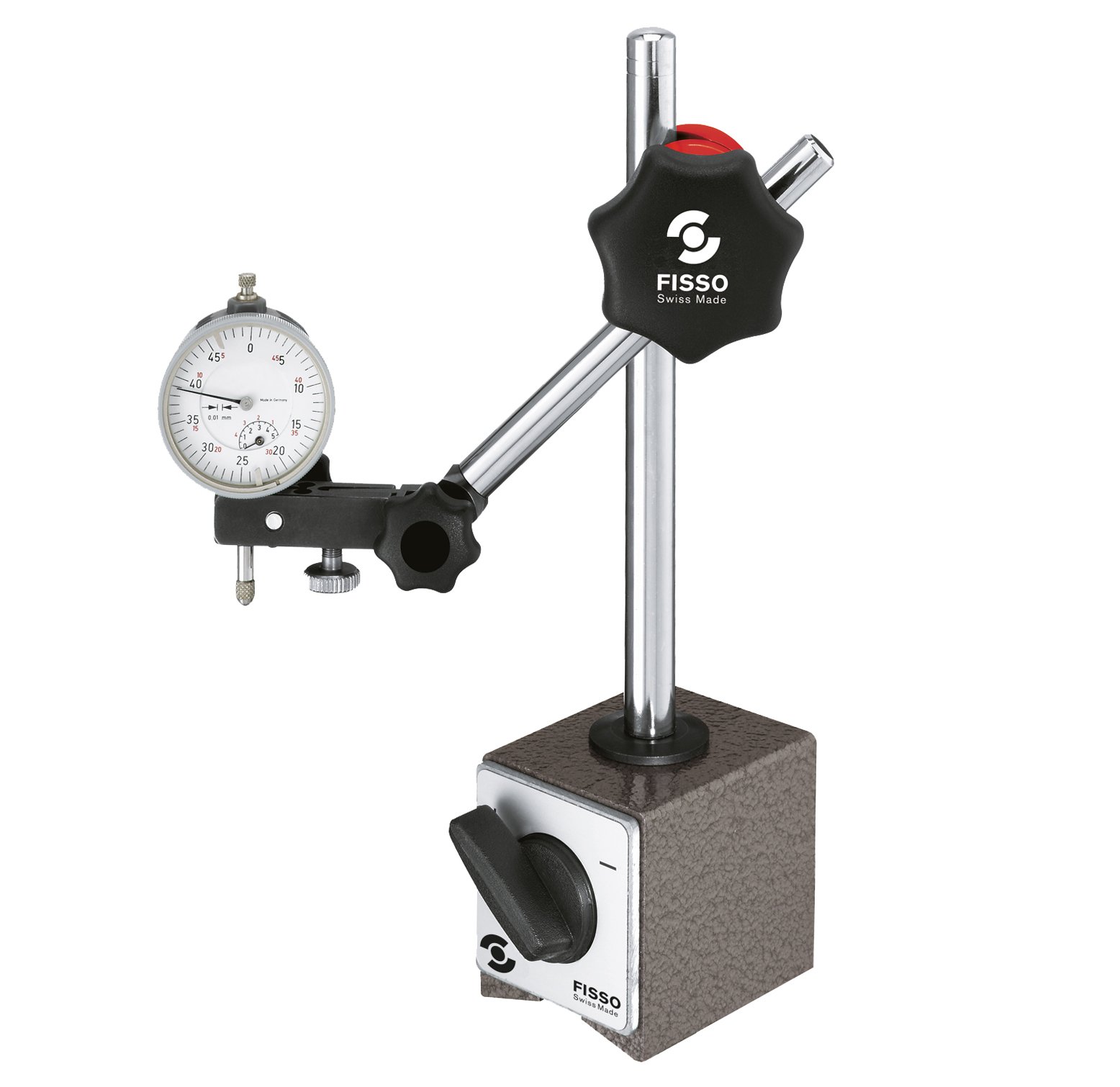 FISSO Magnet-Messstativ Base Line, Höhe: 367 mm, Magnetfuß: 60x50x55 mm, 570-06-A