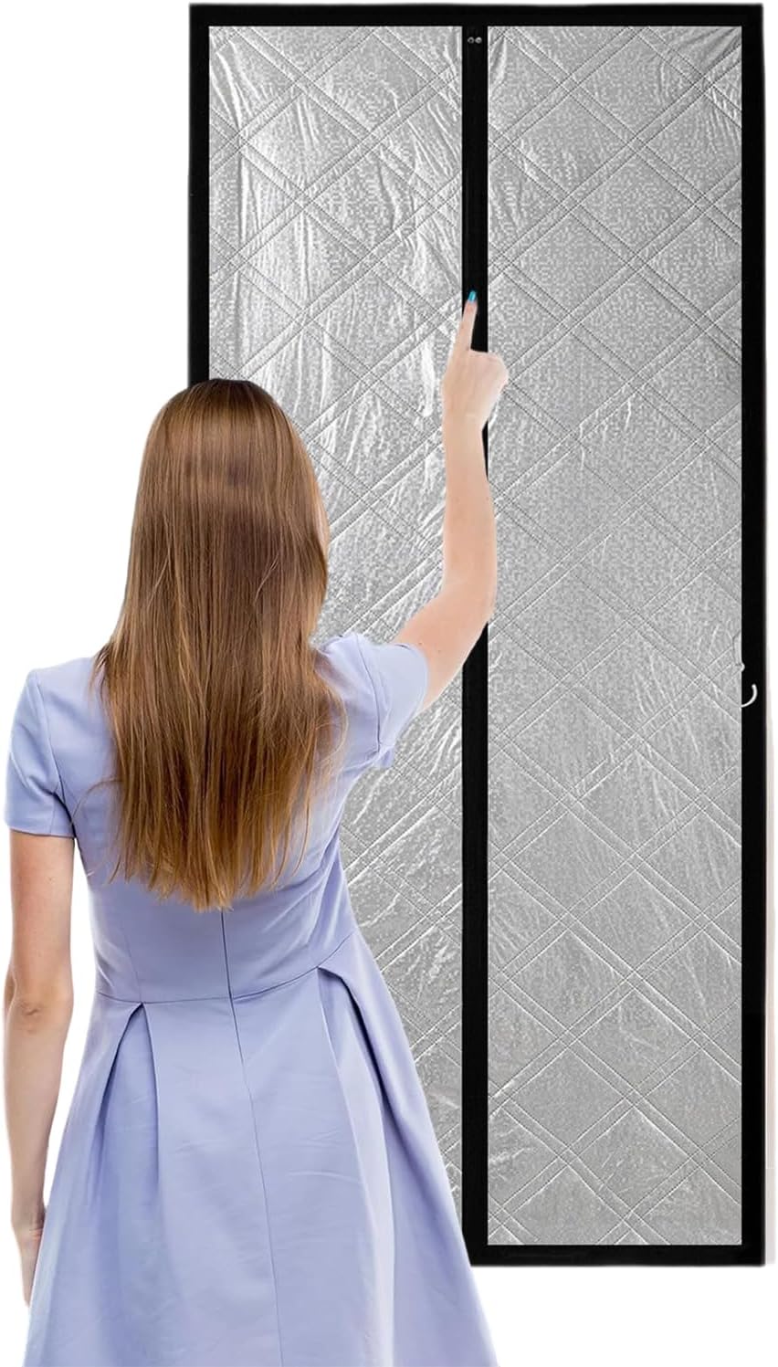 Door Insulation Cover, Magnetic Screen Blanket, Thickened Winter Door Protector, for Home, Kitchen, Entryway, Garage, Patio, Basement,