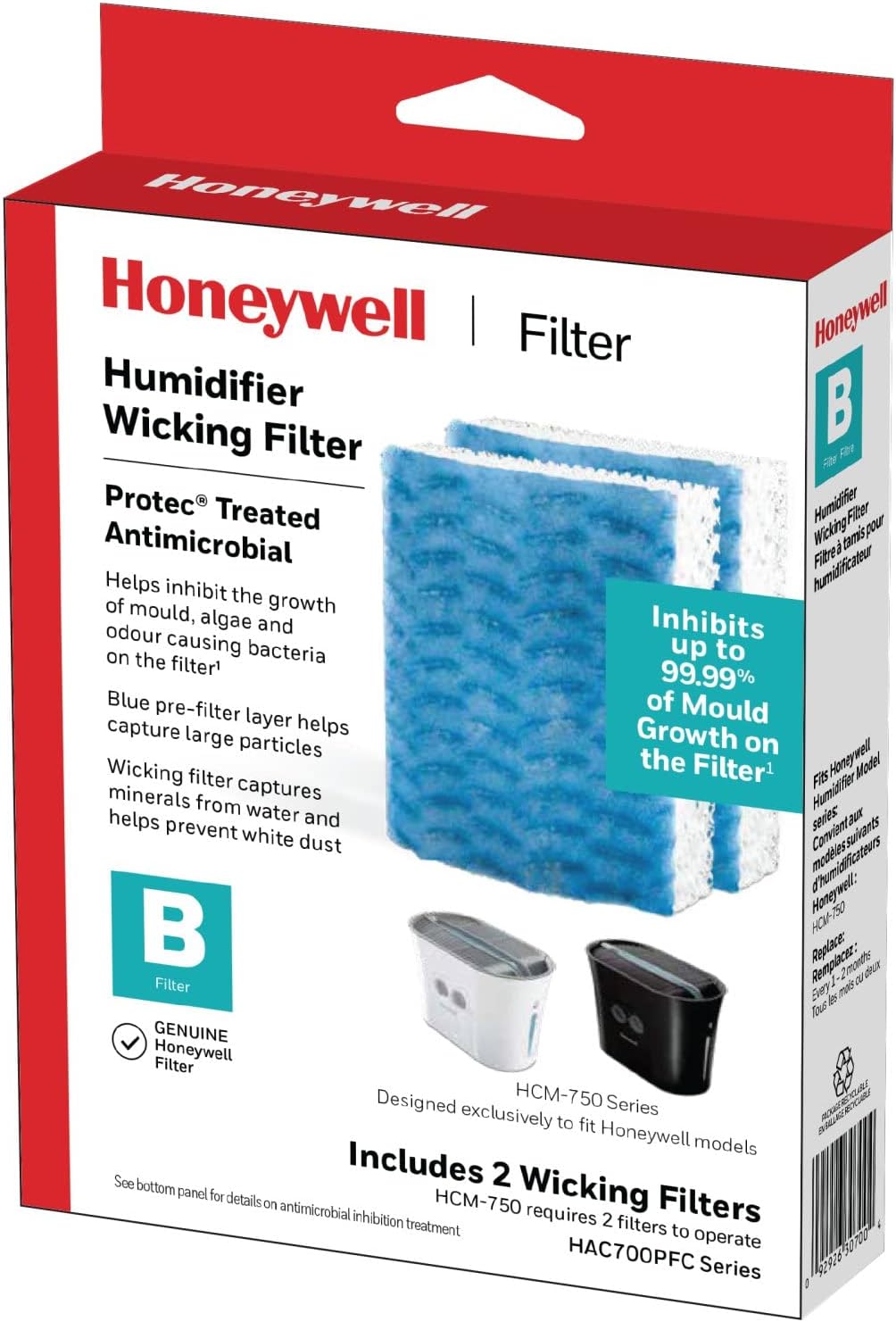Genuine Honeywell HAC700PFC Humidifier Replacement Wicking Filter