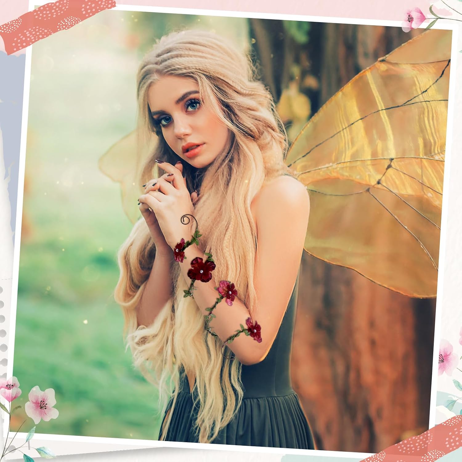 Renaissance Flower Arm Wrap Fairy Arm Wrap Elf Bracelet Forest Mother Nature Ren Faire Cosplay Accessories