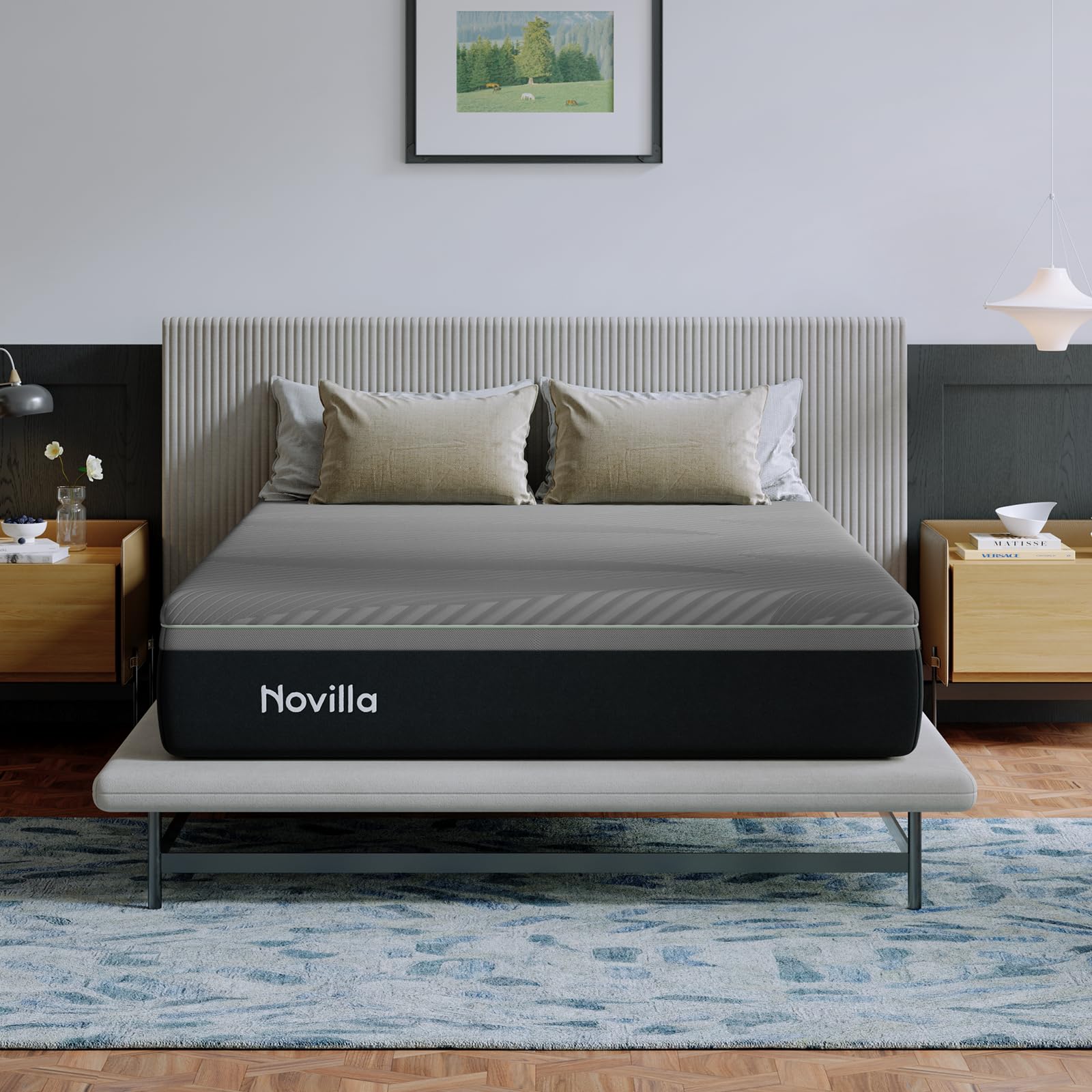 Novilla Airflow Premium 7-Zonen Kaltschaummatratze, H3 mittelfeste Gel-Memory-Schaum-Matratze, hochwertiger Kühlbezug, 30cm Höhe, atmungsaktiv & waschbar, Oeko-TEX Zertifiziert