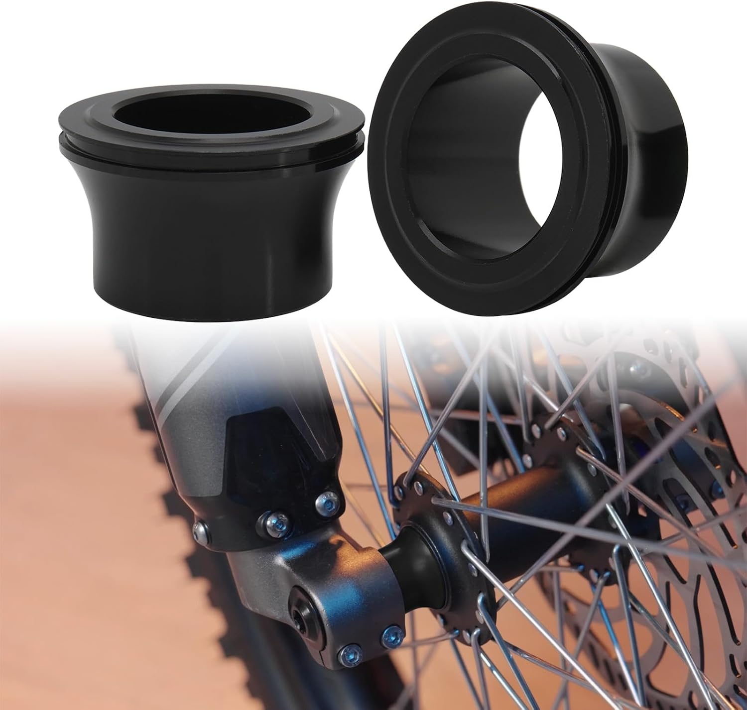 JFG RACING Dirt Bike Front Wheel Hub Spacer Bushing CNC Aluminum Ebike Dirt Bike Seal Hub For Sur Ron S/X Electric Dirt Bike ebike - Black