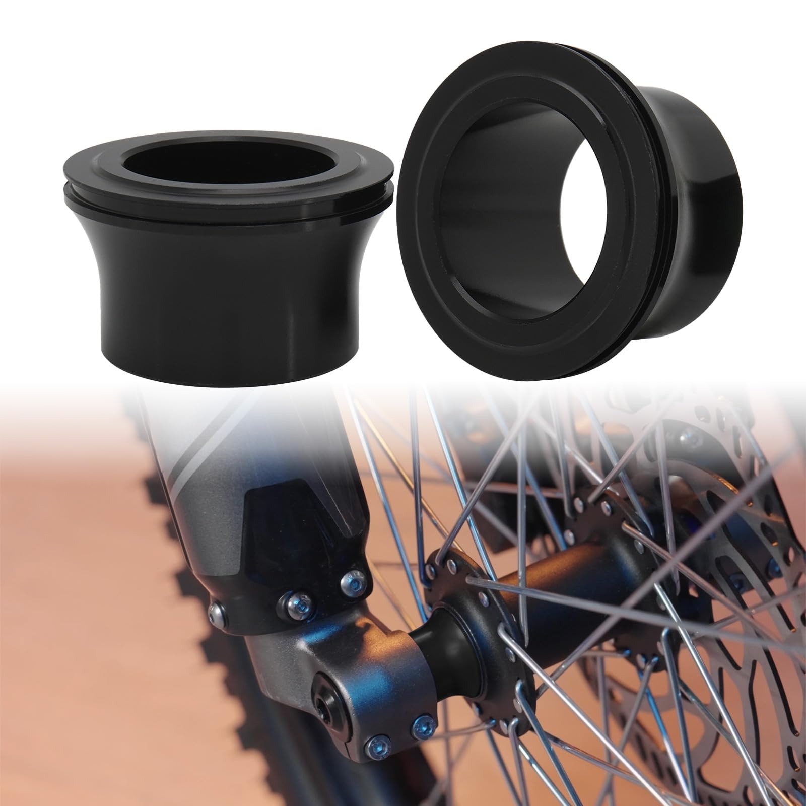 JFG RACING Dirt Bike Front Wheel Hub Spacer Bushing CNC Aluminum Ebike Dirt  Bike Seal Hub For Sur Ron S/X Electric Dirt Bike ebike Black