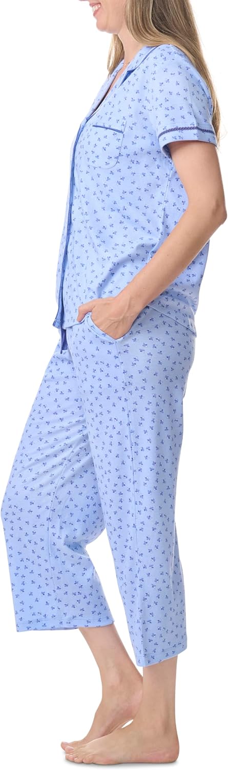 Karen Neuburger womens Short Sleeve Girlfriend Capri Pajama Set - Image 3