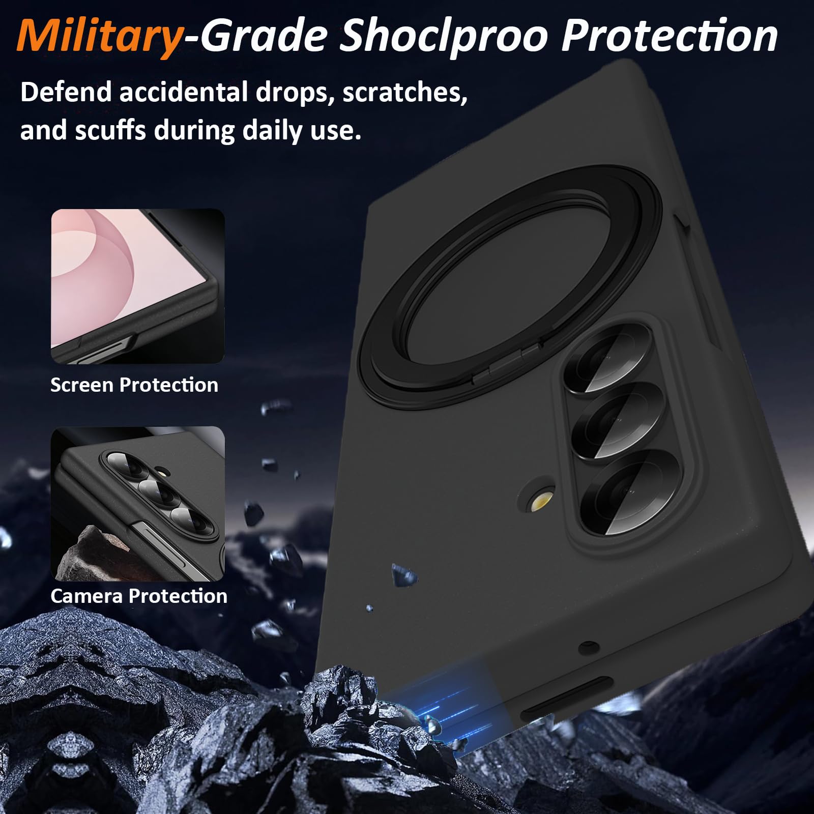 Custodia per Galaxy Z Fold 8 Ultra con pellicola protettiva, supporto