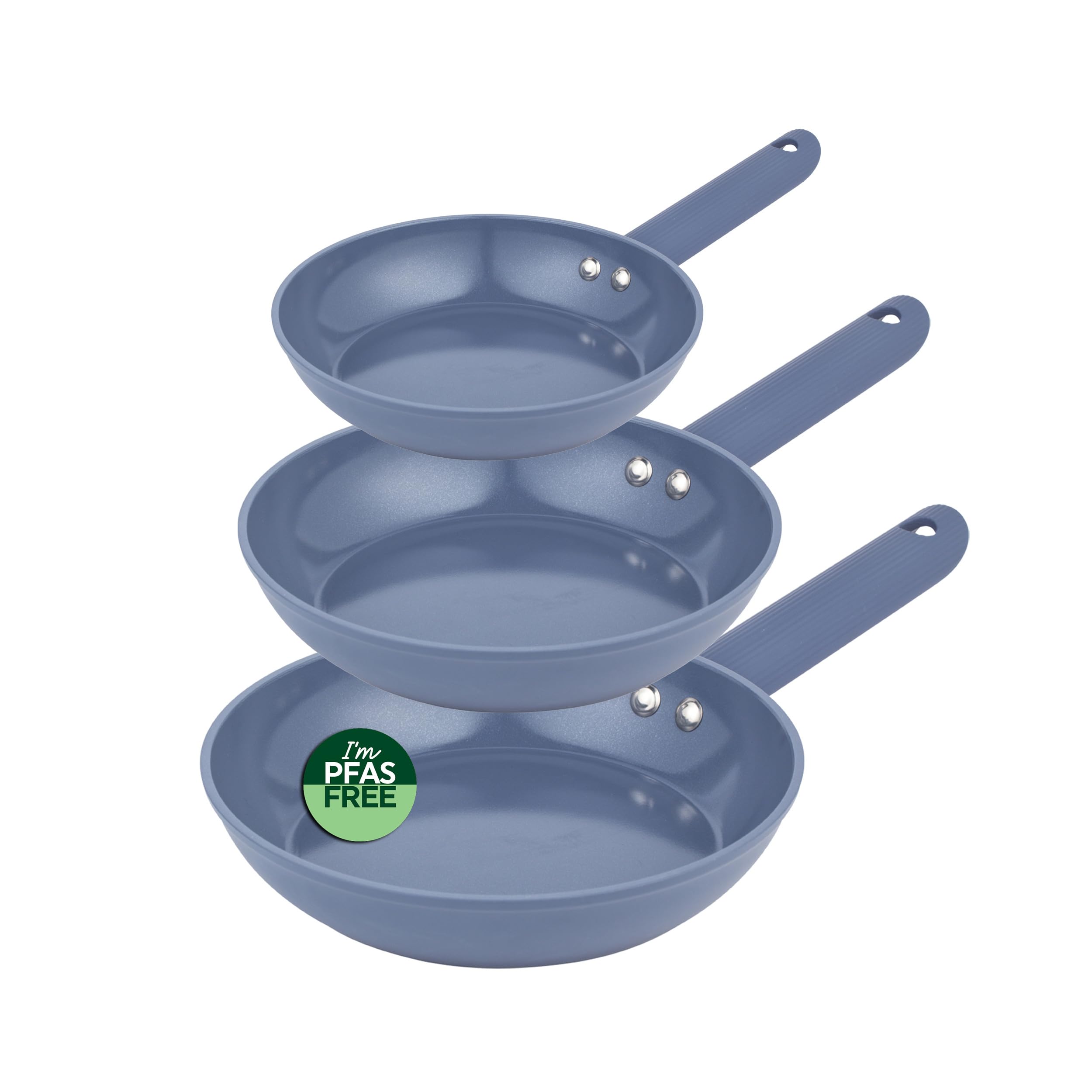 Progress Mellow Frying Pan Set, 3-Piece 20/24/28 Cm, Ceramic Nonstick