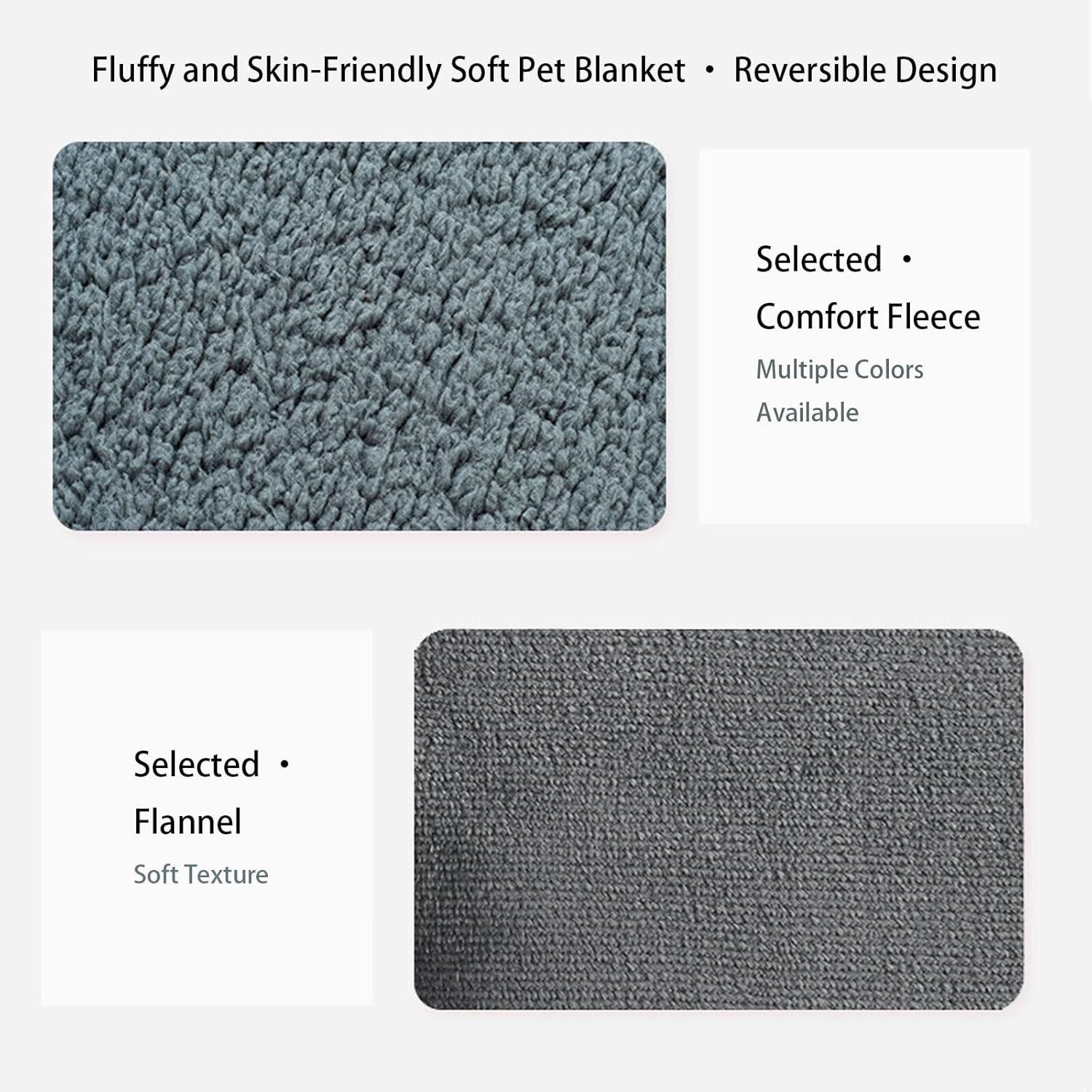 Waterproof Pet Blanket, Lovers Blanket Reversible Plush Sherpa Fleece Furniture Protector for Sofa, Bed & Couch, Liquid & Pee Proof Dog Blanket Cover for Dogs Cats Lovers Couples (Gray, XXL(79"x79"))