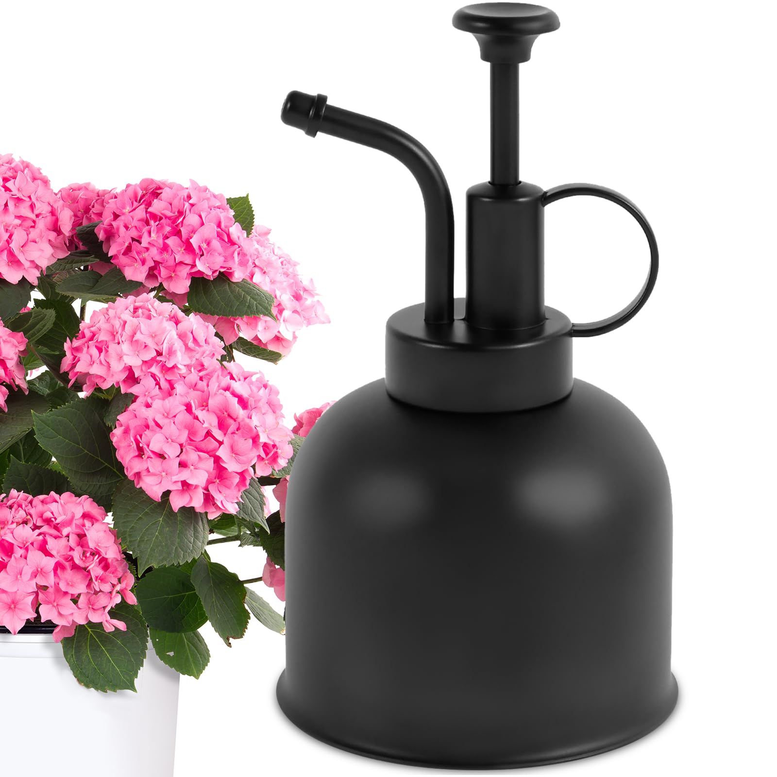 300ML Plant Mister, Vintage Watering Spray Bottle, Fine Mist Garden Flower Sprayer, Small Retro Spritzer Watering Can High-Atomization Nozzle Sealed Leak-Proof Gift for Indoor Outdoor Garden(black)