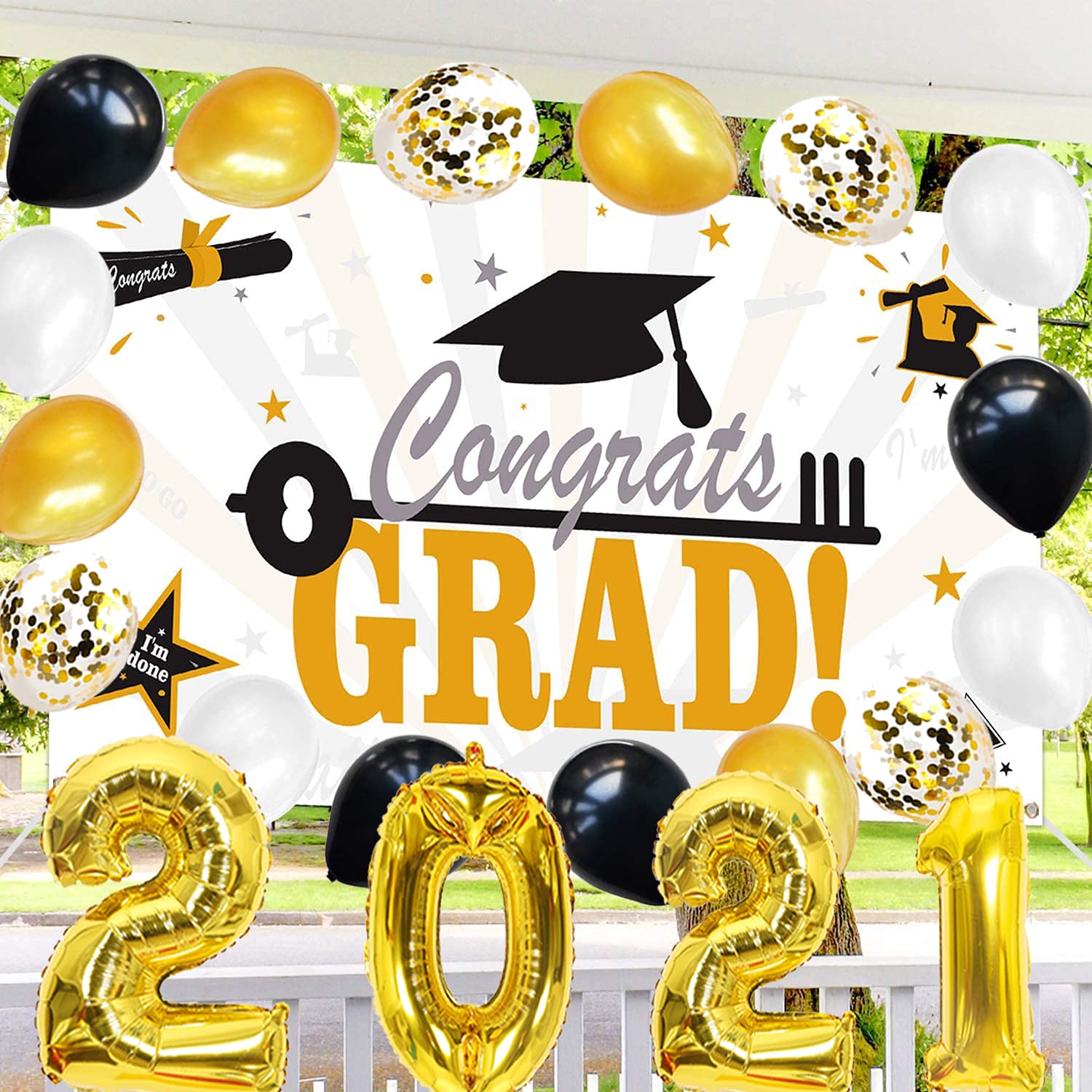 Buy GoExquis 21Pcs Graduation Party Decorations 2021 Include 1