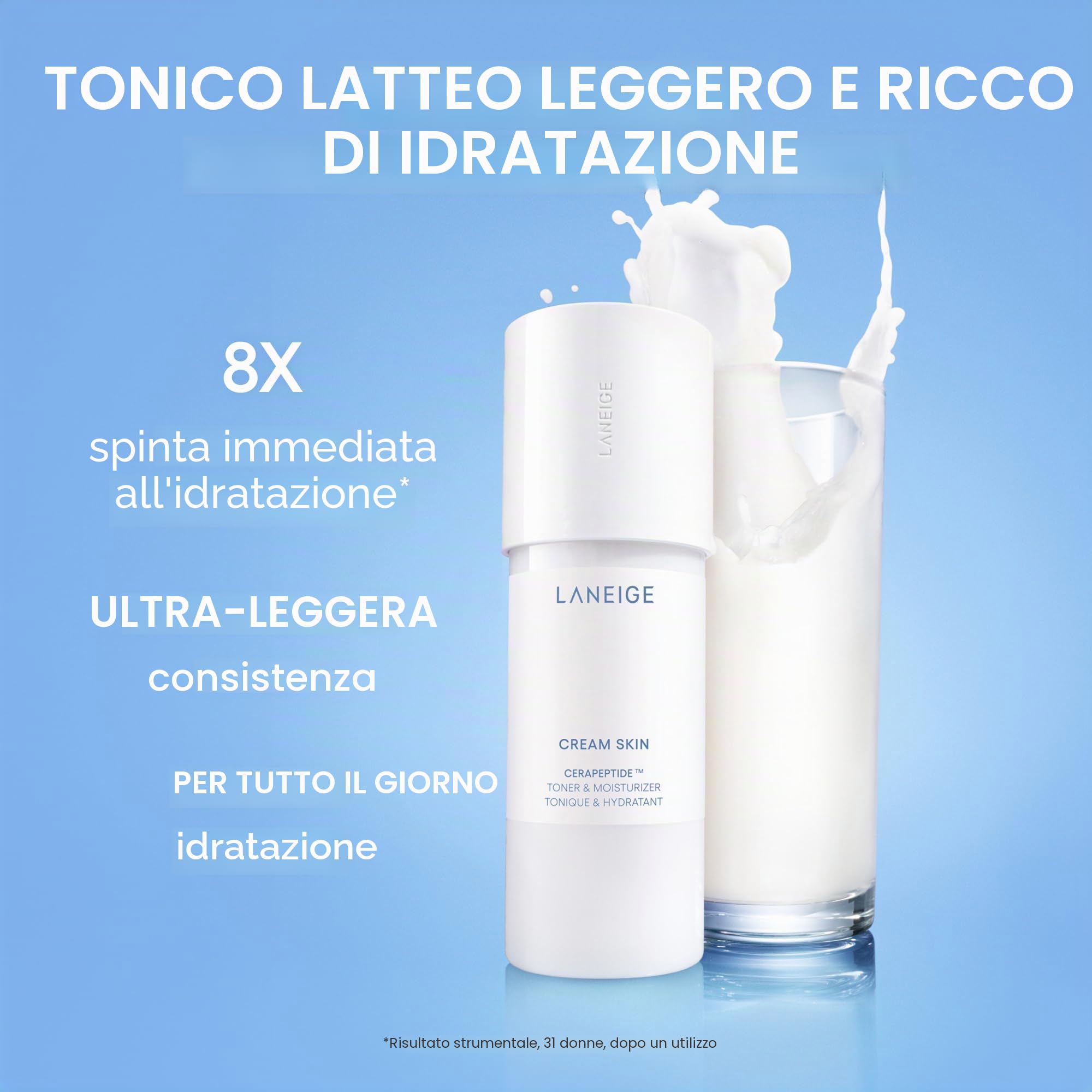 LANEIGE Cream Skin Toner & Moisturizer: 2-in-1 Amino Acid Rich Liquid, Soothe, Hydrate, and Strengthen Skin's Moisture Barrier