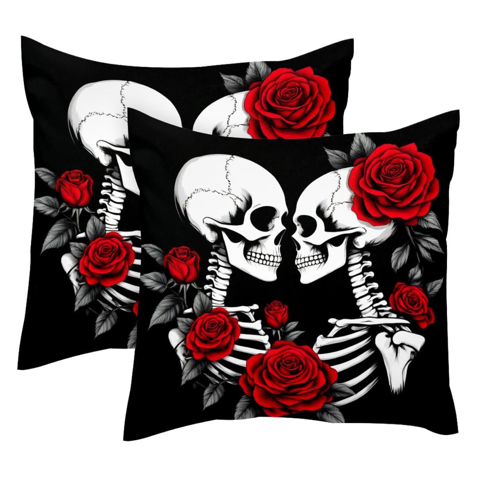 Housses de coussin velours 50x50 cm pour rénover un canapé usé, motifs roses