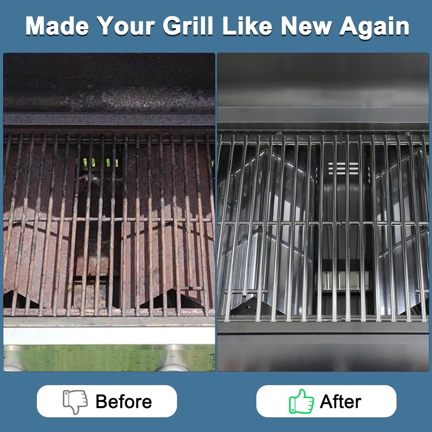 Adviace Grill Replacement Parts for Cuisinart CGG-306 CGG306 Gas Grill, Grill Grate Replacement for Cuisinart CGG-306, 306-20087 Cooking Grate