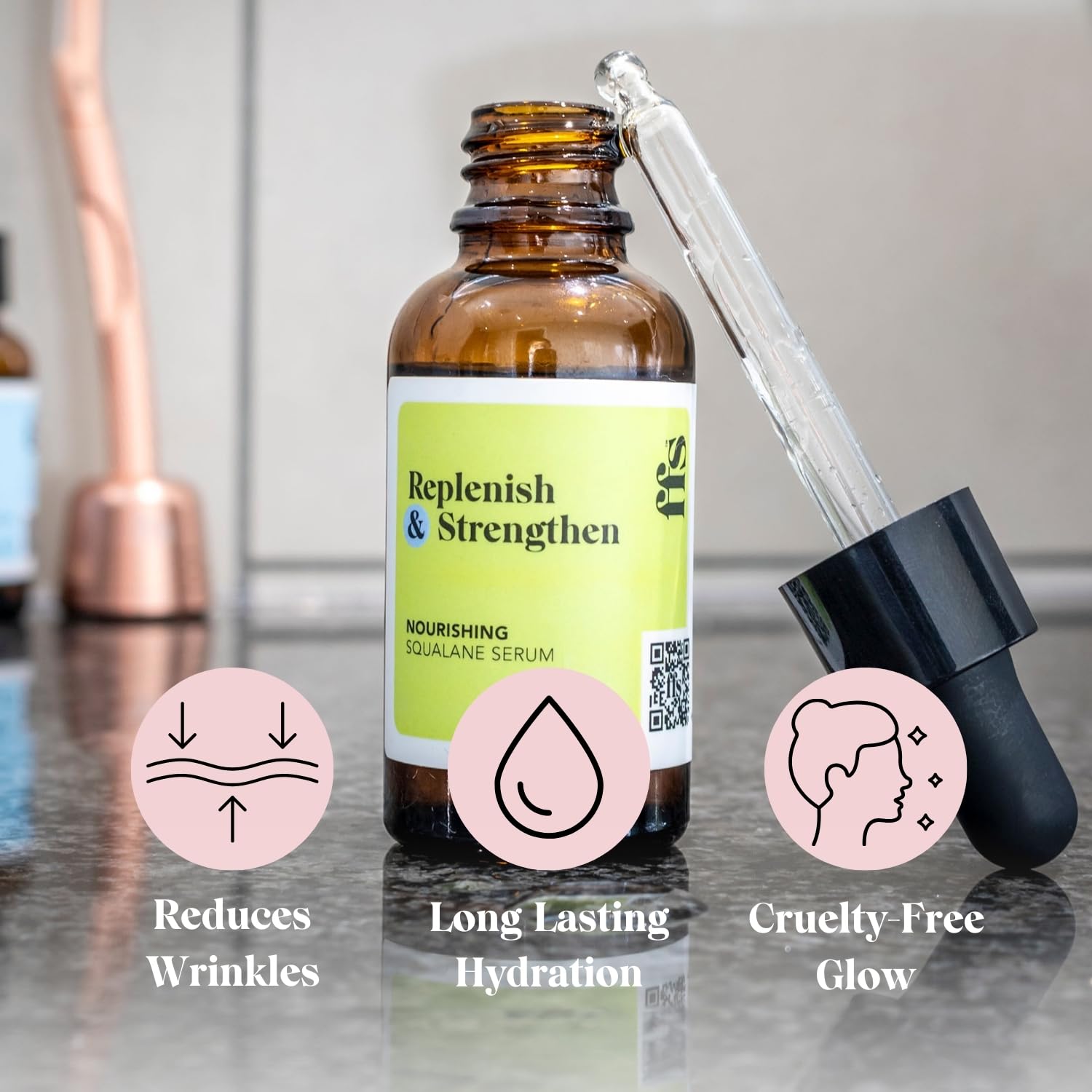 FFS Beauty Replenish & Strengthen: Squalane Serum, Skin Care, Cleansing Oil, Face Serum, Facial Oil - Image 4