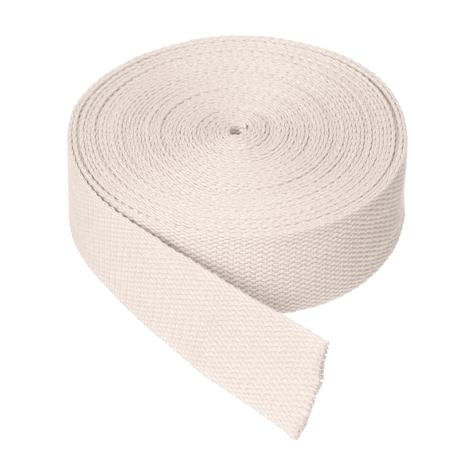 sourcing map Cotton Twill Tape, 3.8cm x 4.6M Cotton Ribbon Bias Binding Tape Trim Webbing Straps for Sewing DIY Crafts Gift Wrapping, Beige