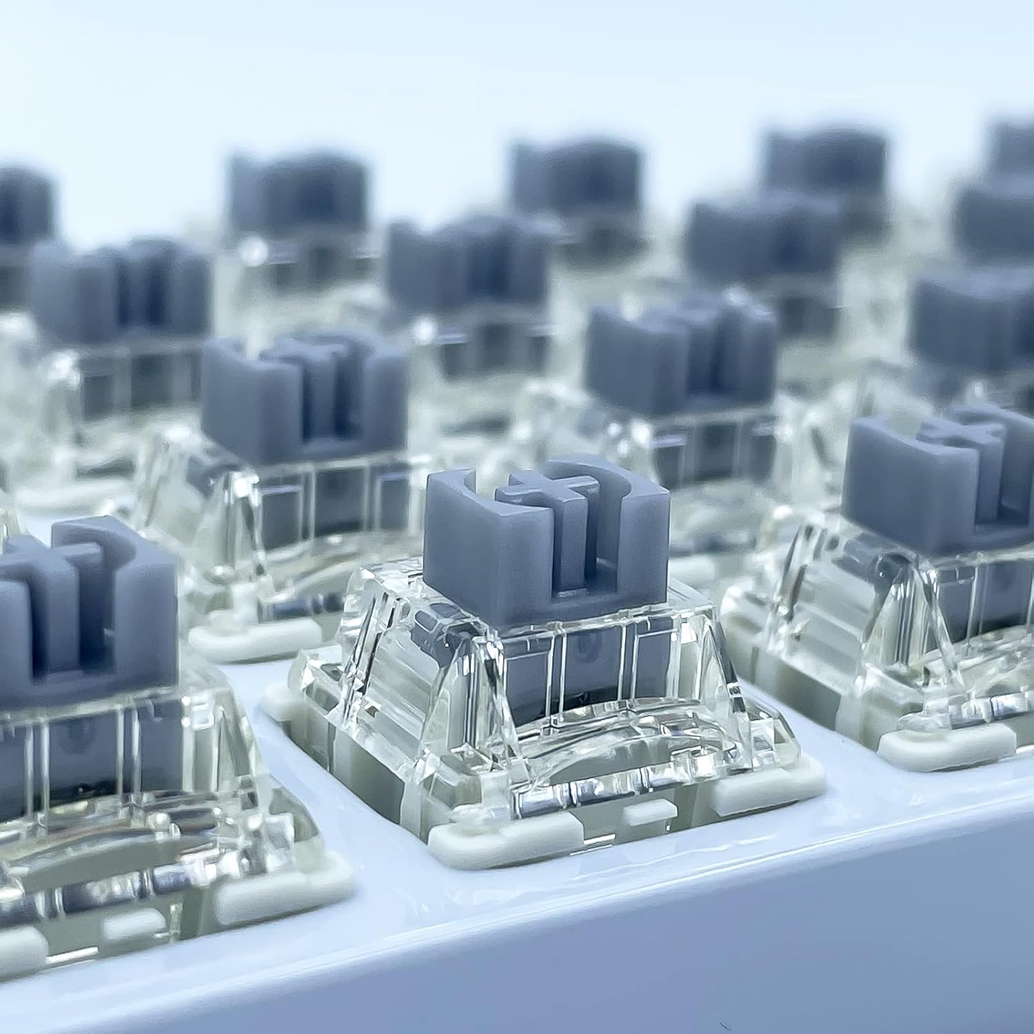 Gateron Pro 2.0 Switch 3-Pin Prelubricated RGB Yellow Red Brown Compatible MX Mechanical Keyboard (108pcs Pro 2.0 Silver)