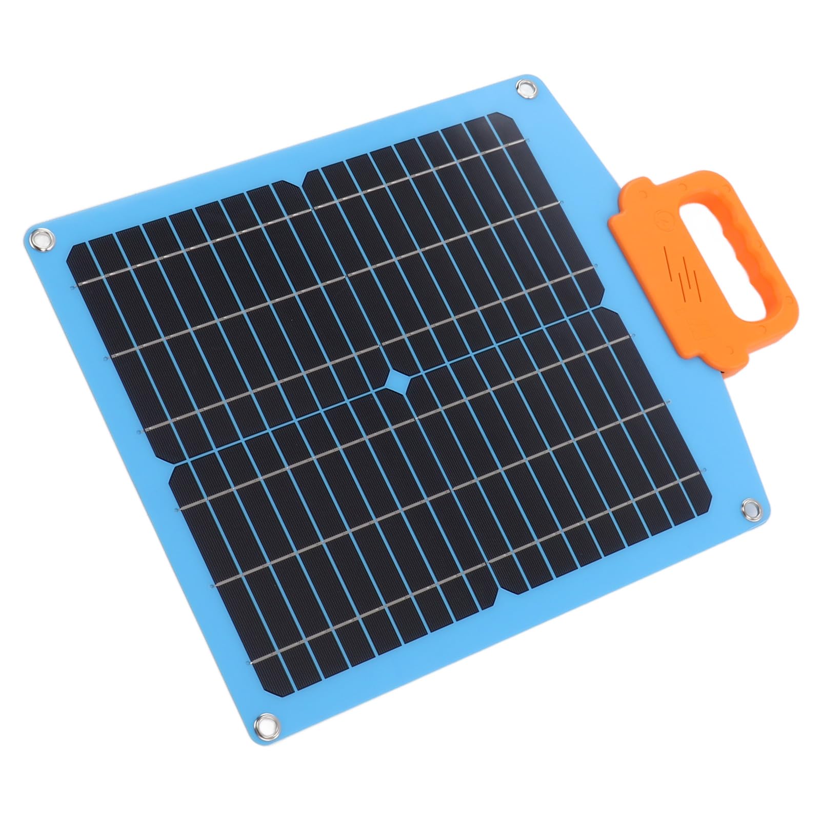 Panel słoneczny 18 V, monokrystaliczny silikon, 20 W, ładowarka do paneli słonecznych, przenośny zestaw paneli słonecznych, do kampera, kempingu, na zewnątrz, 520 x 356 x 23 mm (niebieski)