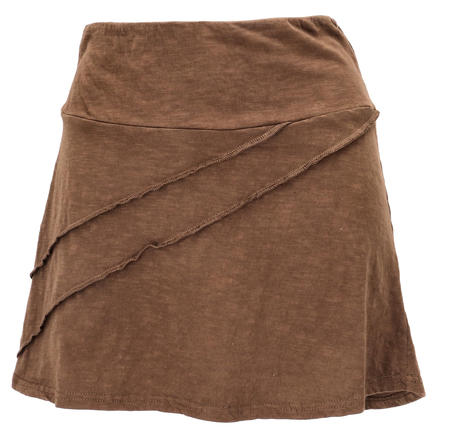 GURU SHOP Minifalda cómoda de algodón para mujer