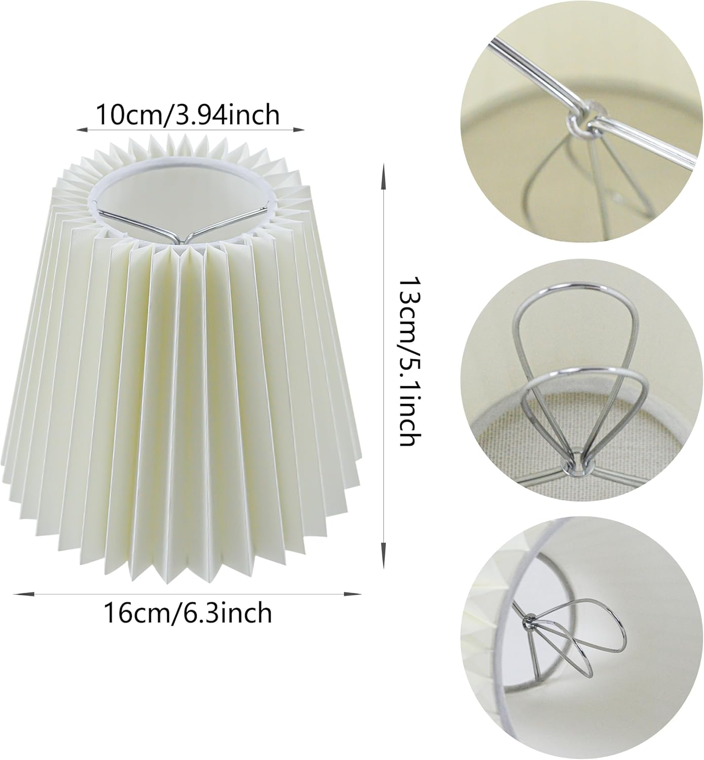 Small Pleated Lampshade Chandelier Shades Set of 6, Lampshade for Wall Lamp,Chandelier Shades,Small Table Lamps,For Cutting Edge Bulbs, Light Bulb Shade,Chandelier Light Covers,4" X 5" X 6"