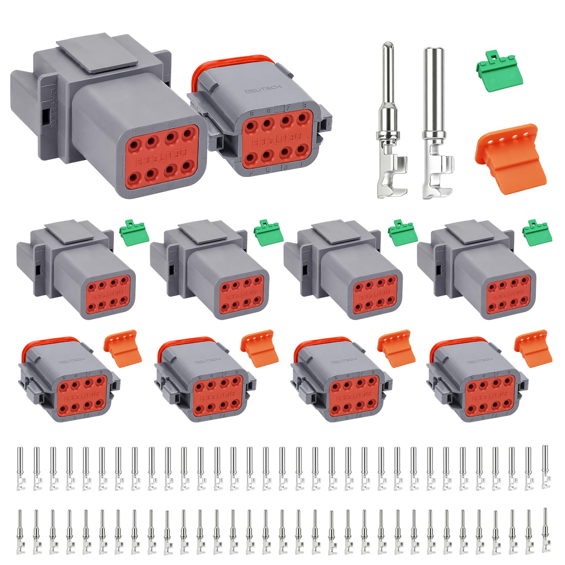 Amazon.com: Deutsch 8 Pin Connector Kit DT 8pin Automotive Wire