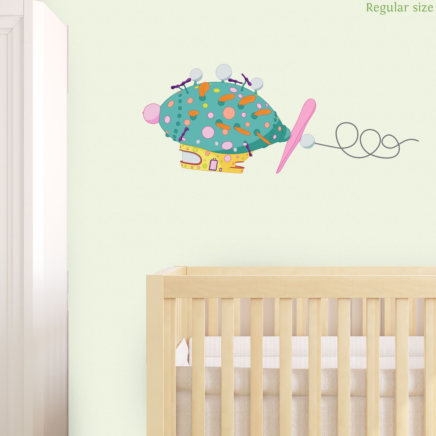 Stickerscape Off-White Pinky Ponk Wall Sticker (Regular Size) | Official In The Night Garden Wall Sticker