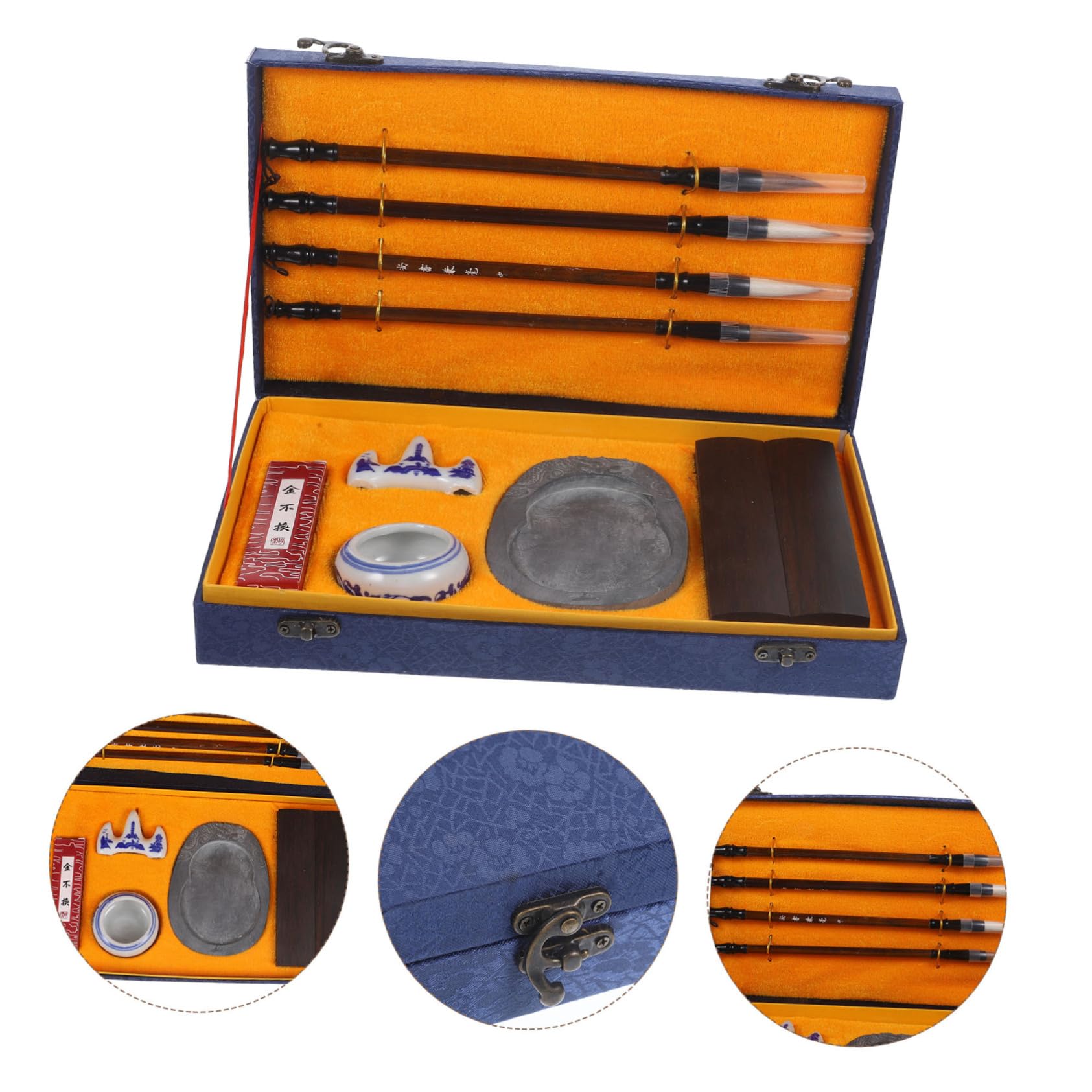 EXCEART Pinceles Para Caligrafía Barra De Tinta Piedra De Tinta y Pincel De Práctica Para Estudiantes y Material Escolar De Dibujo Artístico