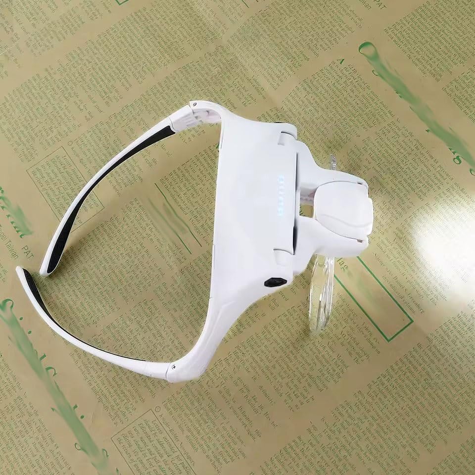 Gafas de belleza con luz LED y 5 lentes para accesorios de maquillaje