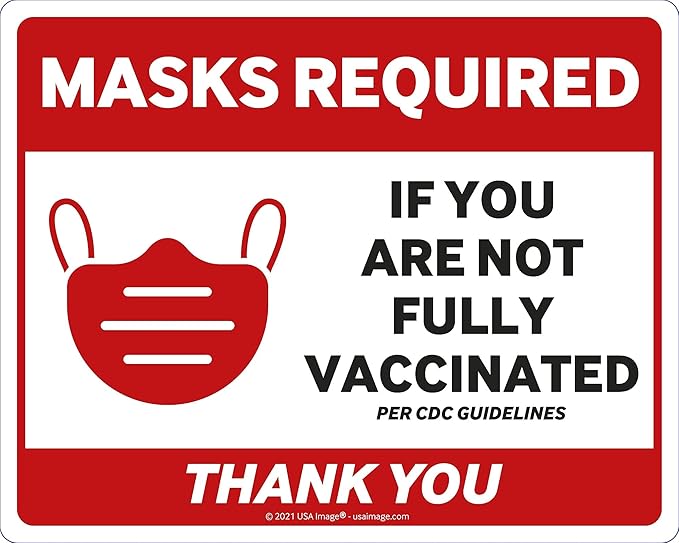 Mask Required If You are Not Vaccinated Sign (3Pack) 10